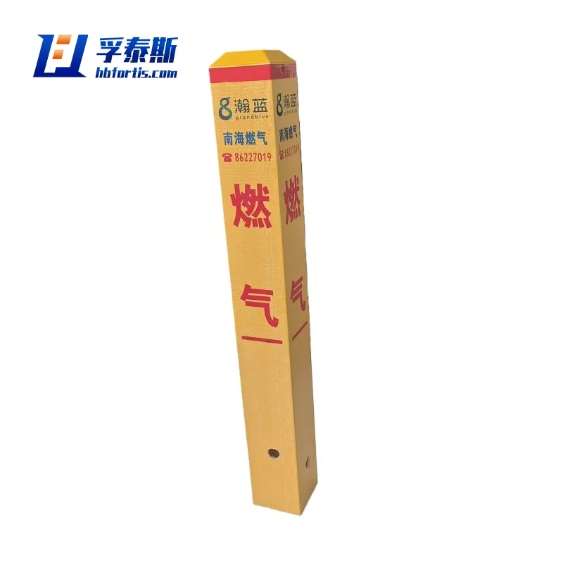Glasfaser-GFRP-FRP-Markierungspfosten f&uuml;r Kabelstandort-Warnschild FT-MP1