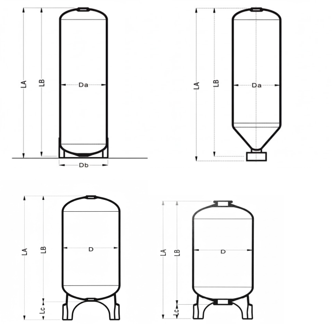 Druckbehälter aus Glasfaser-GFRP-FRP-Verbundwerkstoff für reines Wasser FT-PV0844L-2.5T